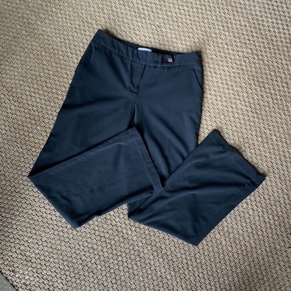Calvin Klein Women’s Wide Leg Black Slacks Sz 6